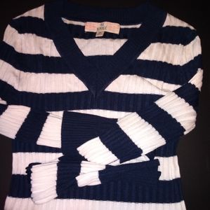 NWOT Blue and white stripe sweater.